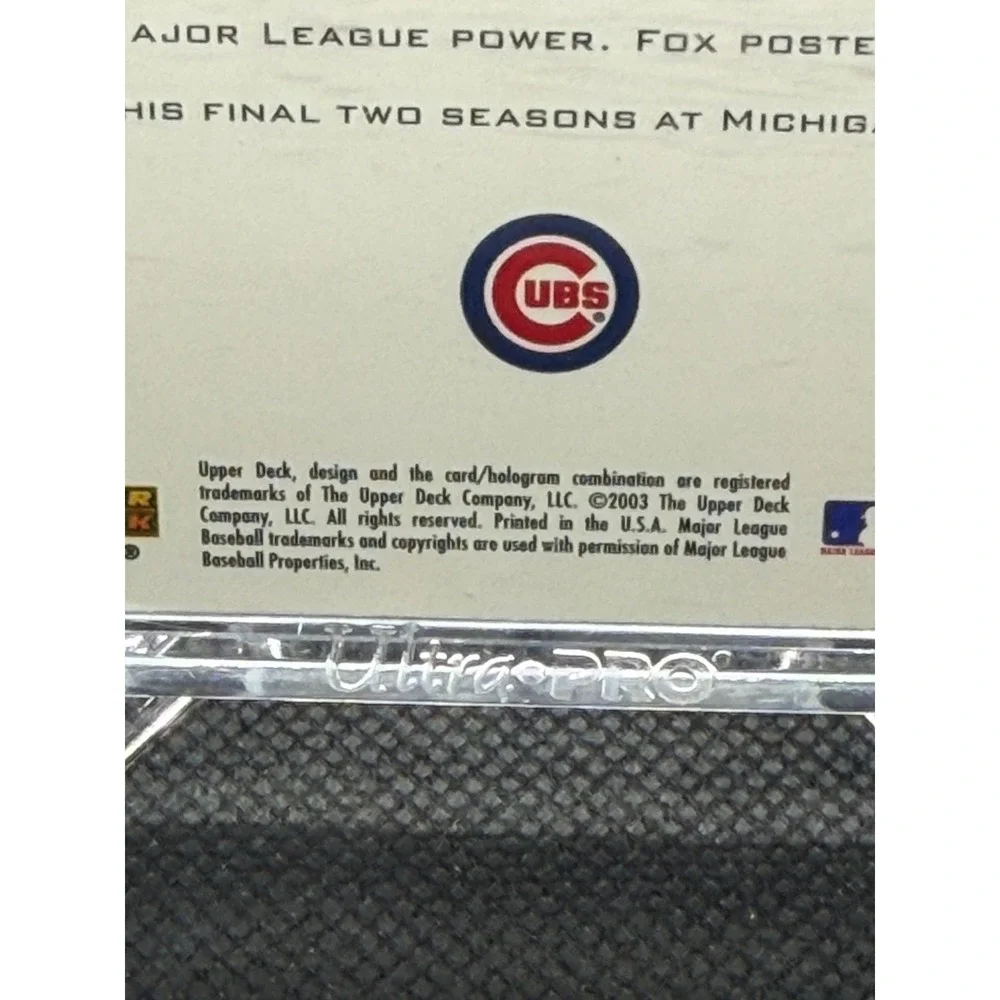 2003 Upper Deck Star Rookie Jake Fox Chicago Cubs Signed Autograph Card SC220